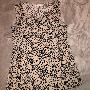 Cream and black blouse